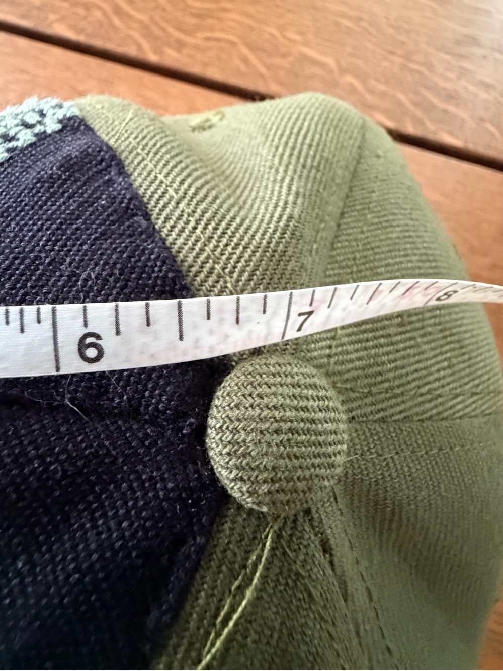 Hand-Embroidered Olive Green Baseball Cap - Picture 7 of 9